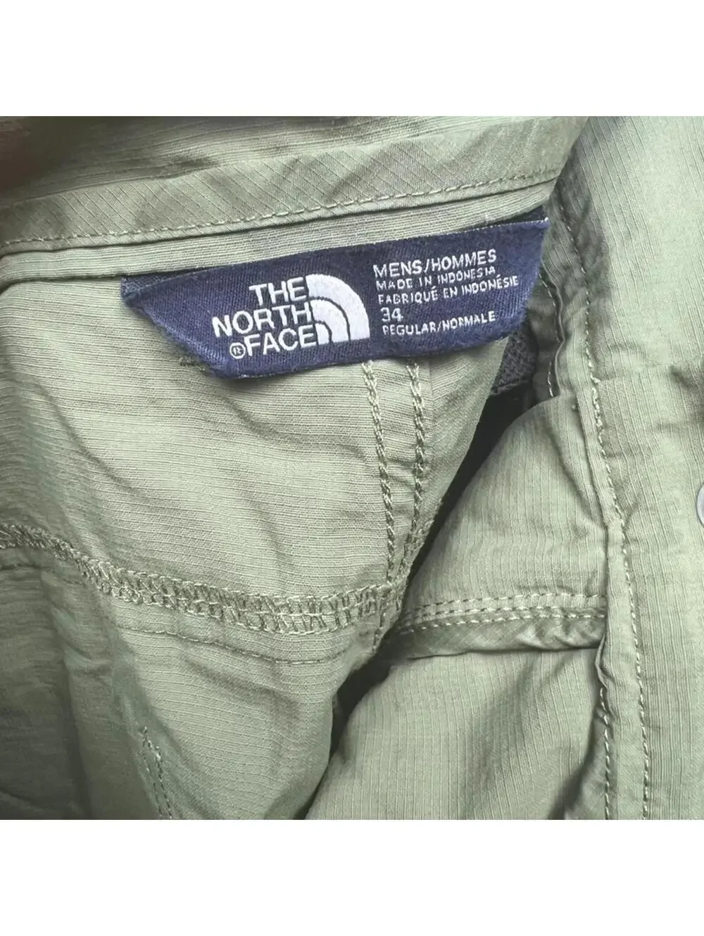 The North Face Men Shorts 34 Green Hiking Outdoor Casual Breathable Gorpcore